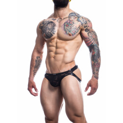 CUT4MEN Jock-string en dentelle Lace Capri Noir